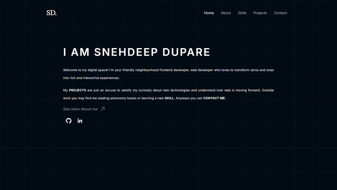 Snehdeep Dupare - Developer Portfolio